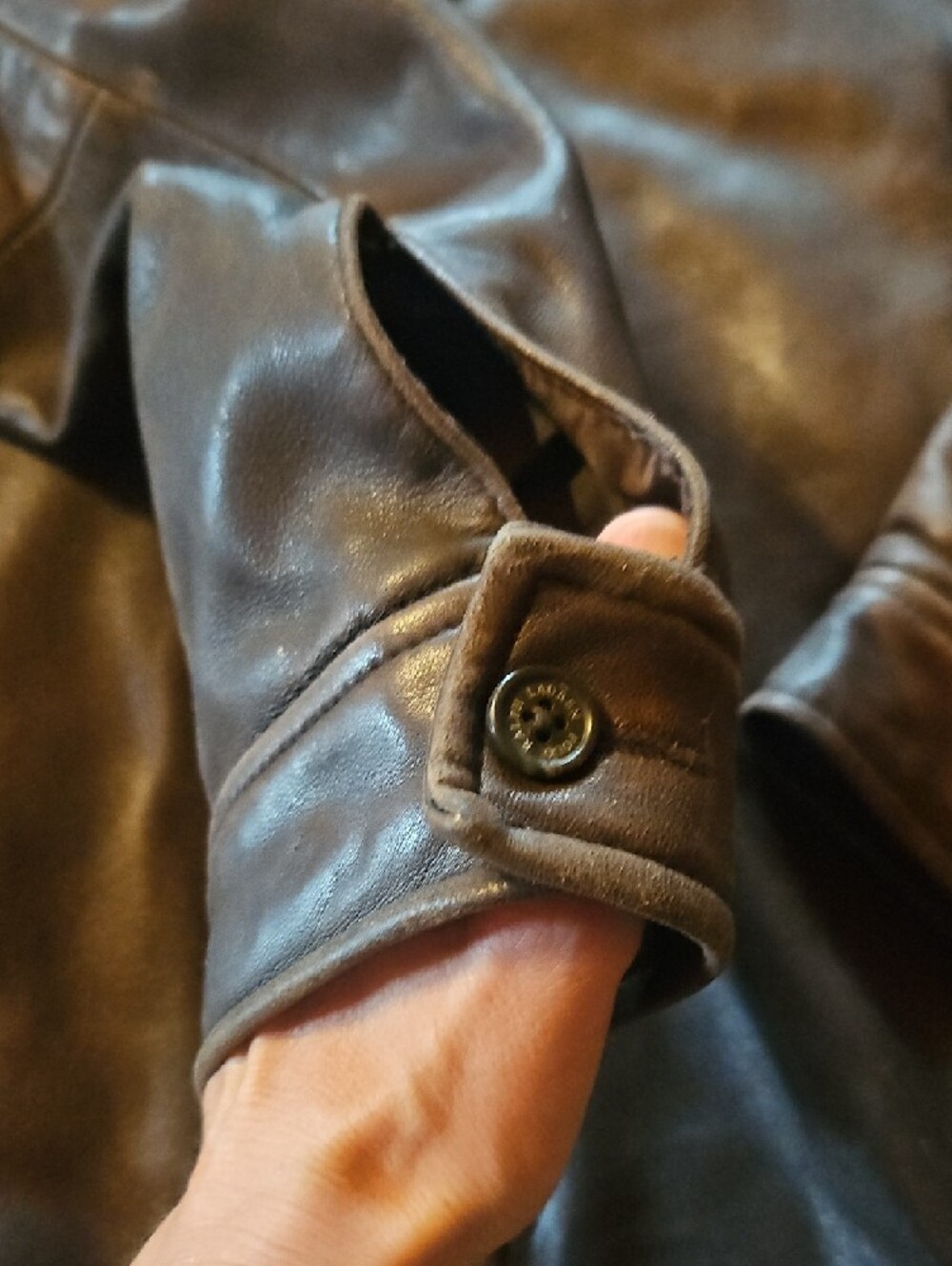POLO Classic Brown Leather Zip Jacket - Unknown Brand - Picture 6 of 13